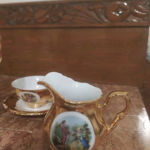 Waldershof Bavaria coffee set 22k gold like new, collectible