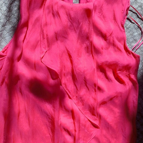 Pink top like new, natural silk with cotton lining, Italian brand