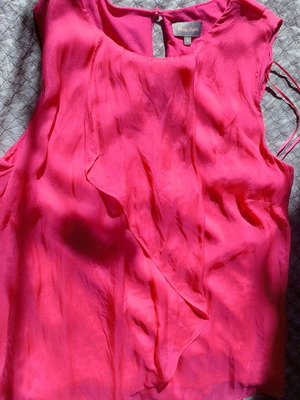 Pink top like new, natural silk with cotton lining, Italian brand