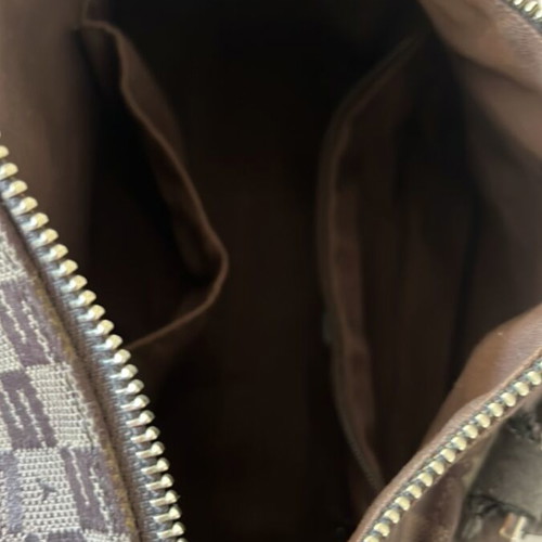 Sisley barrel bag used, brown, shoulder and hand