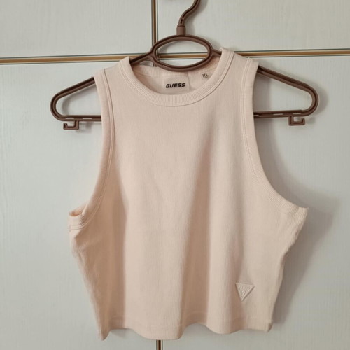 Cropped tank top Guess new, cream, size XL