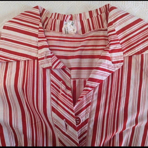 Vintage dress like new, white and red, size L