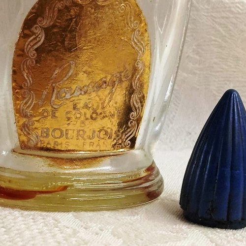 Vintage collectible Ramage perfume with blue cap Bourjois used