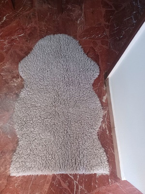 Fluffy rug like new, 40×24, light gray