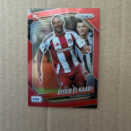 2025-26 Panini FIFA Prizm Ayoub El Kaabi card like new, Olympiacos