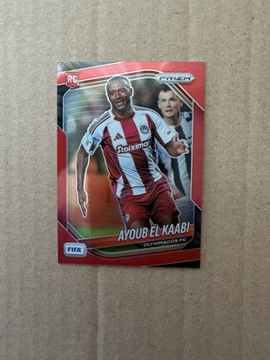 2025-26 Panini FIFA Prizm Ayoub El Kaabi card like new, Olympiacos