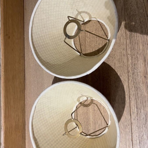 Set of 2 fabric lampshades for table lamps new