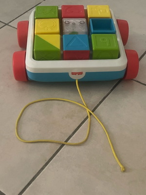 Fisher-Price Sliding Wagon With Blocks like new