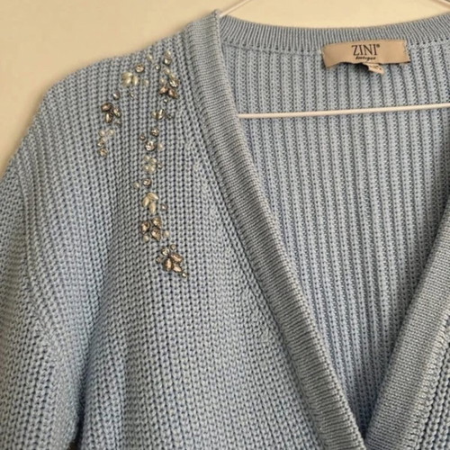 Zini boutique cardigan like new turquoise