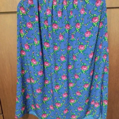 Traditional Polish Midi Skirt unused with folk motif roses