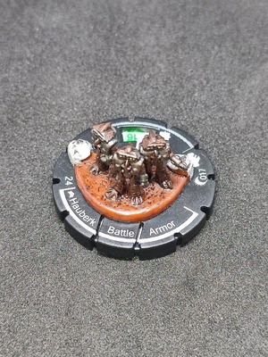 Mechwarrior Hauberk Battle Armor #017 like new, Veteran 2/2