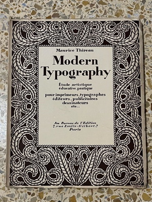 Modern Typography book like new, French