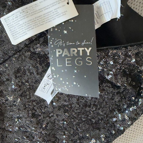 Calzedonia Party Legs black sequin palazzo pants S