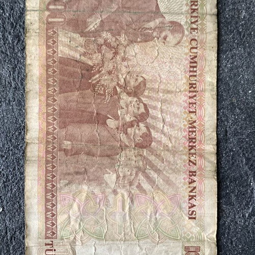 Banknote used, Turkish 100000 lira