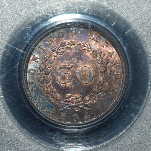 30 Lepta 1834 Ionian State Coin PCGS MS62 like new