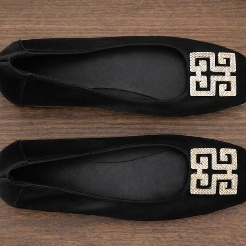 Black velvet flat ballerinas size 41 new, soft and comfortable