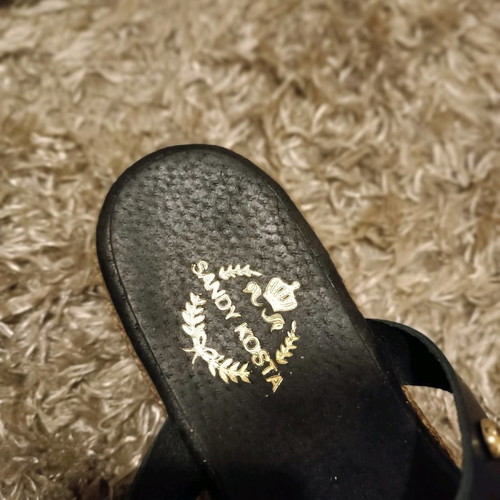 Sandy Kosta leather sandals new, size 40, black