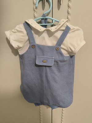 Mayoral baby romper with hat in like new condition