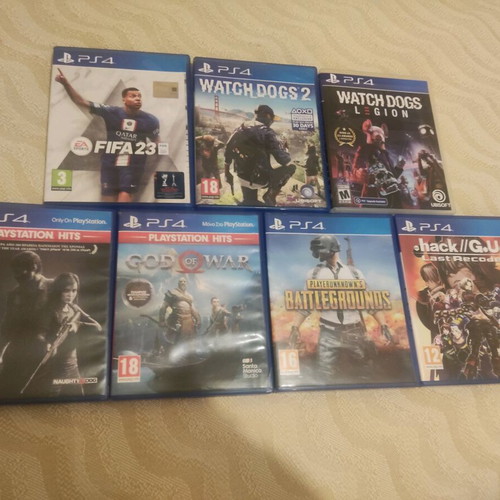 Ps4 games like new, bundle with FIFA 23, Watch Dogs, The Last of Us