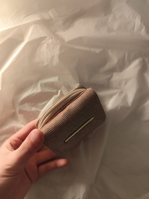 Mini wallet like new with glitter pocket for bills and coins pink