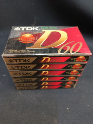 Κασέτες ήχου TDK D60 σφραγισμένες, λοτ 6