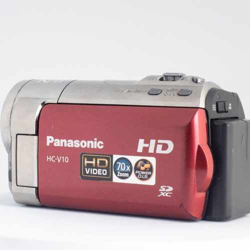 Panasonic HC-V10 High Definition Camcorder used, 63x optical zoom