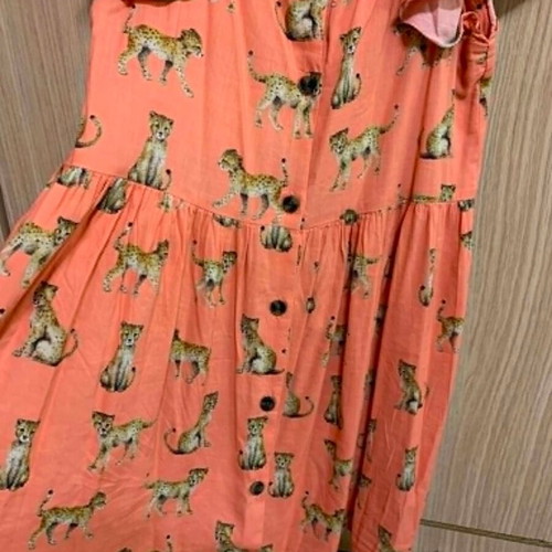 H&M Girls' Summer Dress with Leopard Print Size 134 Used
