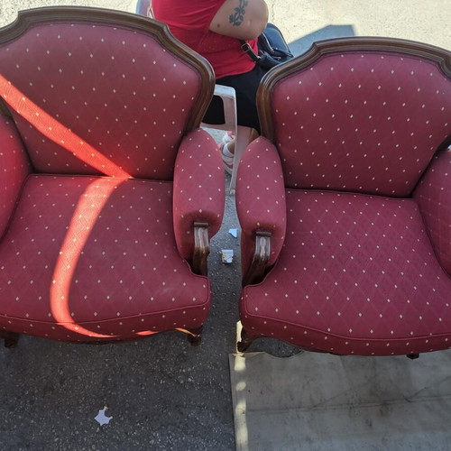 Three-seater sofa with 2 armchairs like new