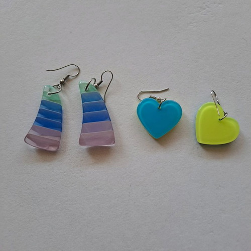 Faux bijoux earrings used, 2 pairs