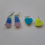 Faux bijoux earrings used, 2 pairs