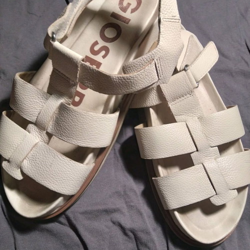 Gioseppo leather sandals like new, size 38, beige
