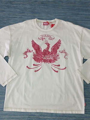 Diesel men's blouse white, new, XL, 100% cotton