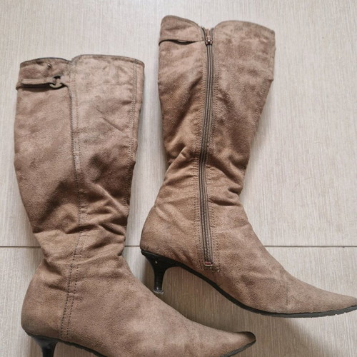 Zara Woman boots used, suede, beige, size 37