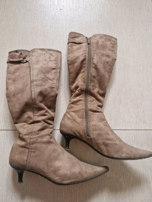Zara Woman boots used, suede, beige, size 37