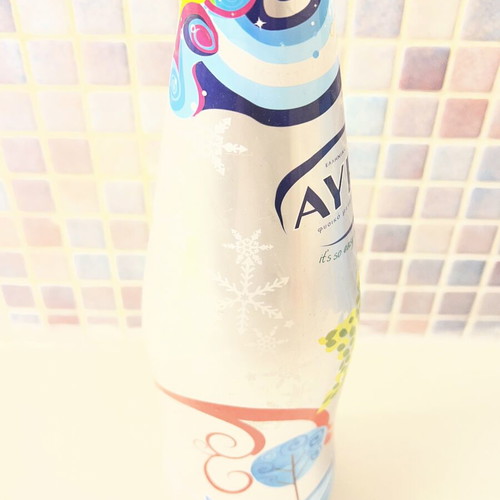 Aura Christmas collectible bottle 1 liter like new, empty