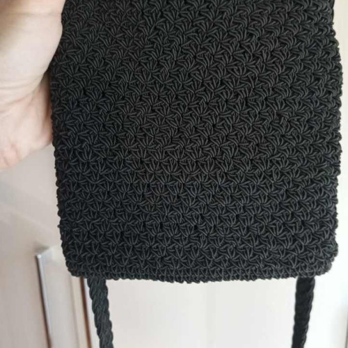 Knitted crossbody bag new, black