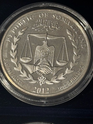 1000 Shillings Coin 1 oz Silver 2012 Republic of Somali Land new