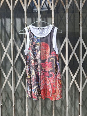 Desigual vintage layered tank top size M like new, colorful