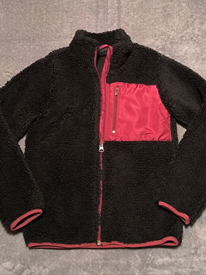 Black children's fleece jacket like new 8-10 years old