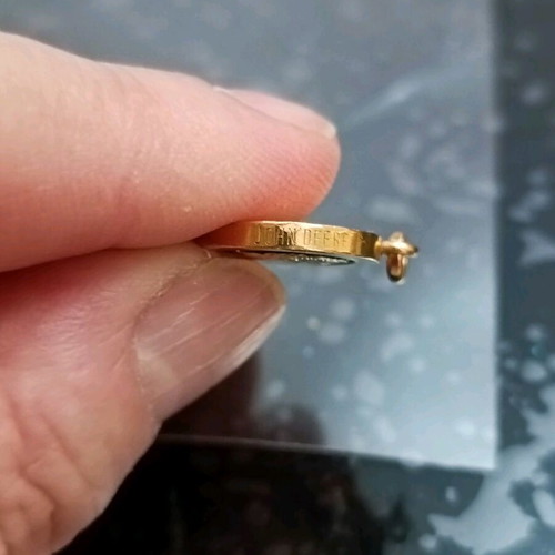 John Deere 375 gold emblem used with emerald