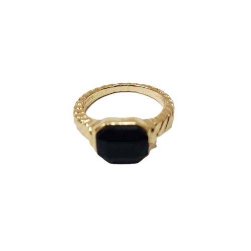 Vintage style ring with black onyx, like new