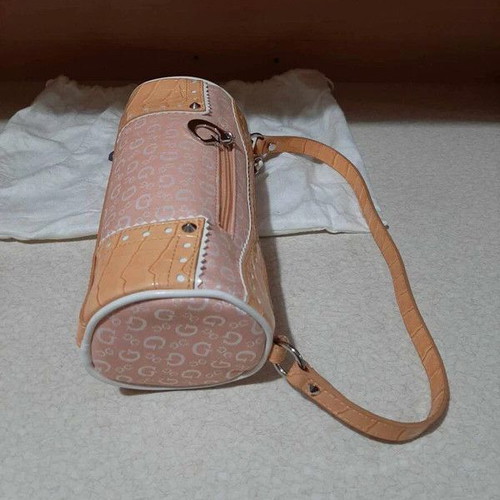 Guess vintage cloth barrel shoulder bag new orange