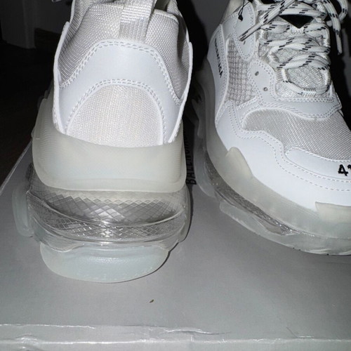 Balenciaga Triple S sneakers new with clear sole, white
