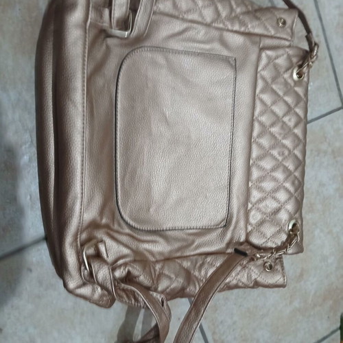 Women's shoulder bag, gold, large