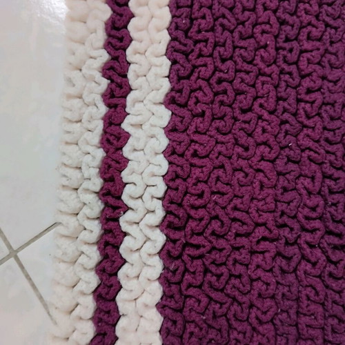 Handmade knitted rug like new, 180x65 cm, pure wool