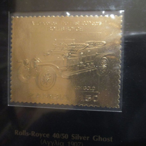 Zambia collection of used gold stamps with cars