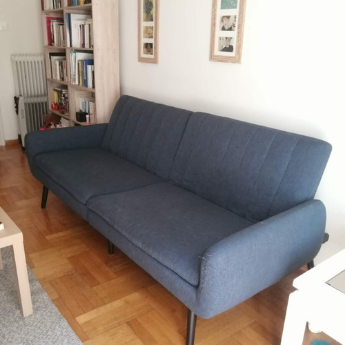 Three-seater sofa bed used, 210x85x100 cm