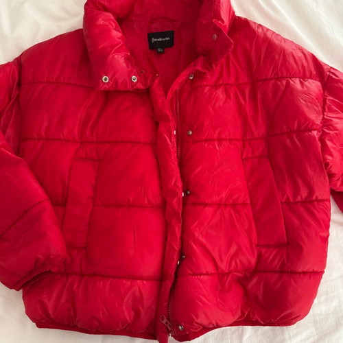 Stradivarius red jacket used, size L