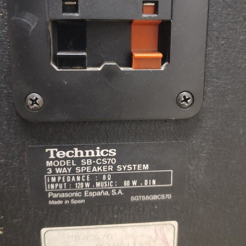 Technics SB-CS70 3-way speakers used with carbon look