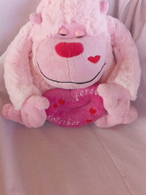 Pink Plush Monkey Soft 25 cm like new